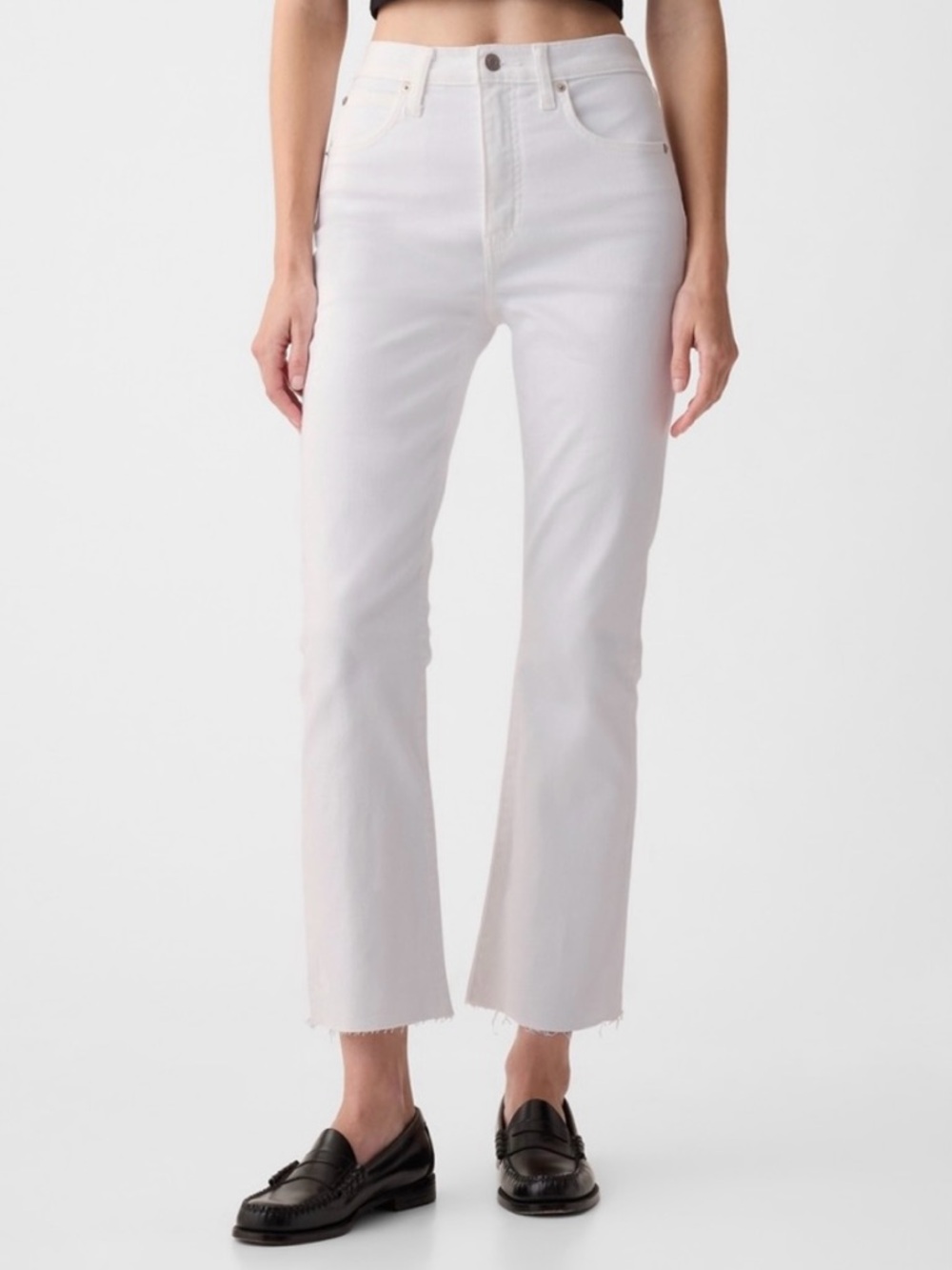 GAP Kick Fit High Rise Raw Hem Crop Jeans